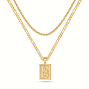 2pcs Initial Letter Necklaces & Chain Necklace, Jewelry Gifts For Men Women