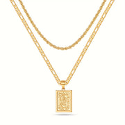 2pcs Initial Letter Necklaces & Chain Necklace, Jewelry Gifts For Men Women