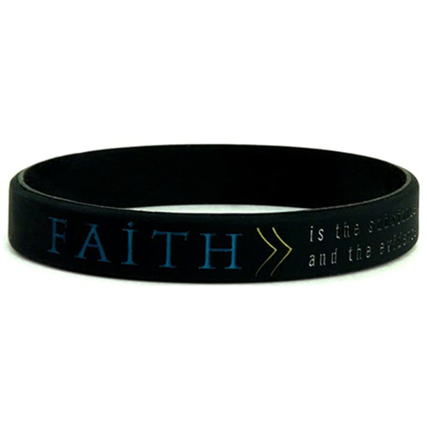 3 Pcs Faith Power Pray Bible Wristbands Silicone Bracelets For Men Casual Holiday Party Jewelry Gift