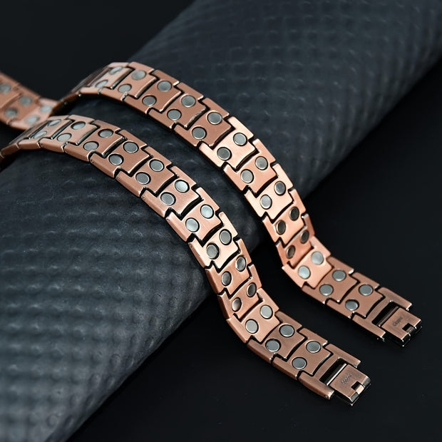 Pure Copper Magnetic Bracelets for Men, 100% Solid Copper