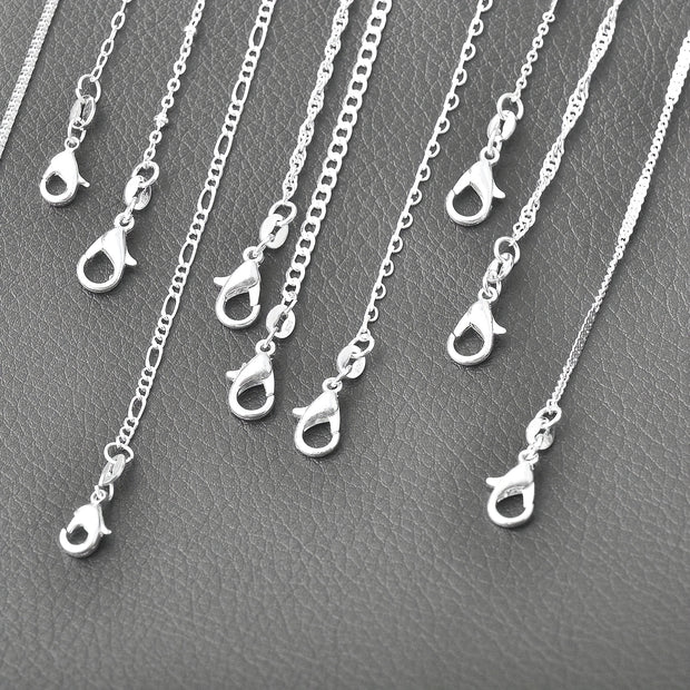 20pcs/PACK Mixed Multi Styles Collections Silvery