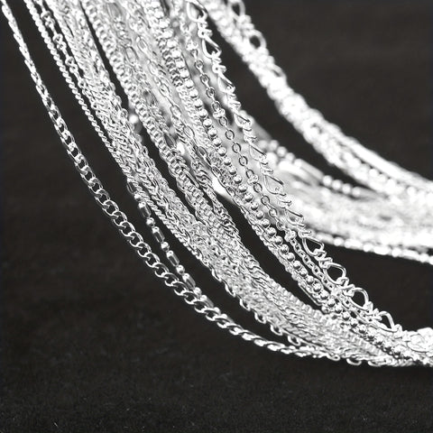 20pcs/PACK Mixed Multi Styles Collections Silvery