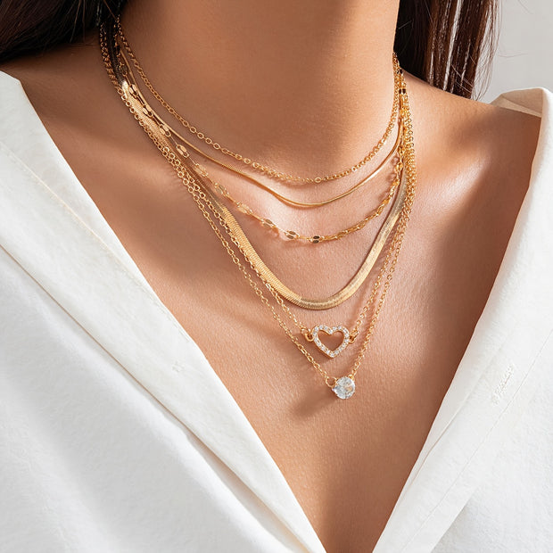 6pcs Golden Chokers Necklace
