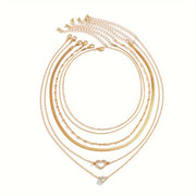 6pcs Golden Chokers Necklace