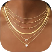 6pcs Golden Chokers Necklace