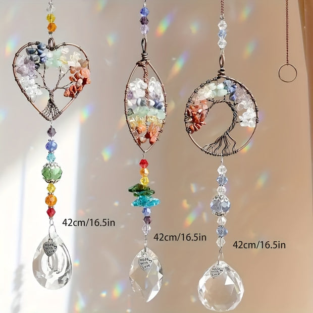 3pcs Crystal Suncatchers, Colorful Life