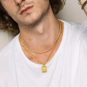 2pcs Initial Letter Necklaces & Chain Necklace, Jewelry Gifts For Men Women