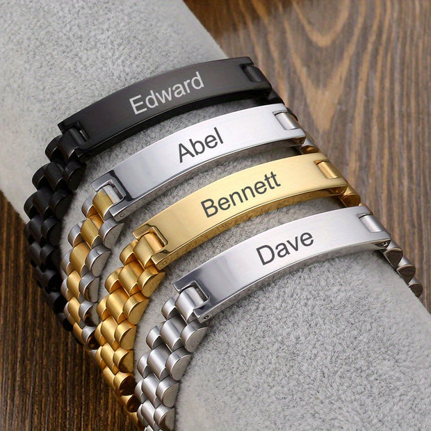 Personalized Stainless Steel Golden Chain Bracelets