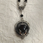 Black Gothic Bat Pendant