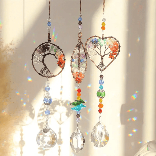 3pcs Crystal Suncatchers, Colorful Life