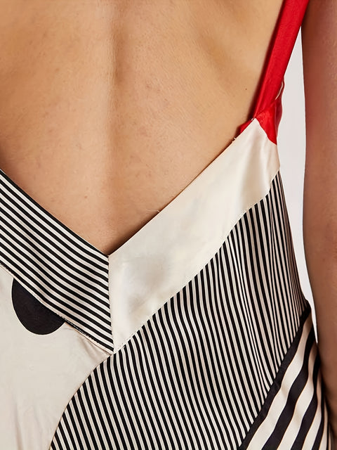 Casual Polka Dot Silk Dress