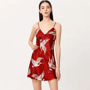 Lounge Set Women Silk Satin Robes Night Dress Pajamas