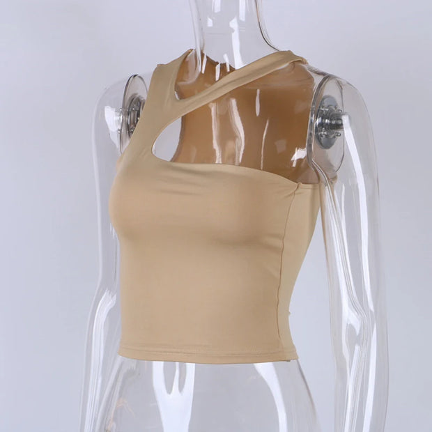 Cut Out Sexy Crop Off Shoulder