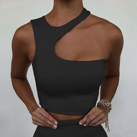 Cut Out Sexy Crop Off Shoulder