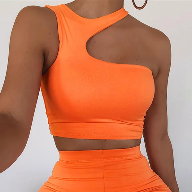 Cut Out Sexy Crop Off Shoulder