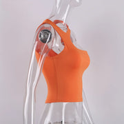 Cut Out Sexy Crop Off Shoulder