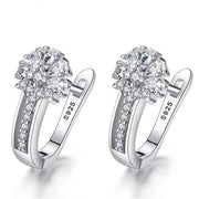 Fine Jewelry 925 Sterling Silver Earrings Inlaid