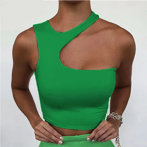 Cut Out Sexy Crop Off Shoulder