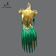Womens Latin Dance Dresses Competition CostumeSuit