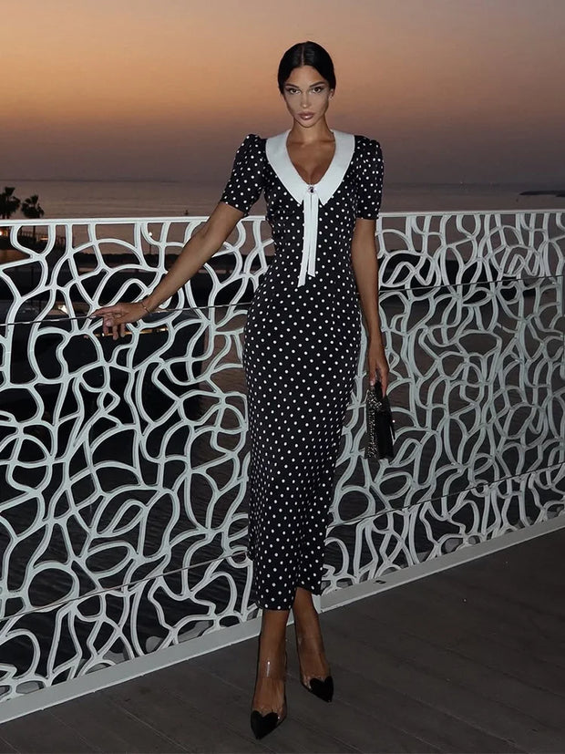 Dot Printed Dresses For Women Fashion Sexy Streetwear