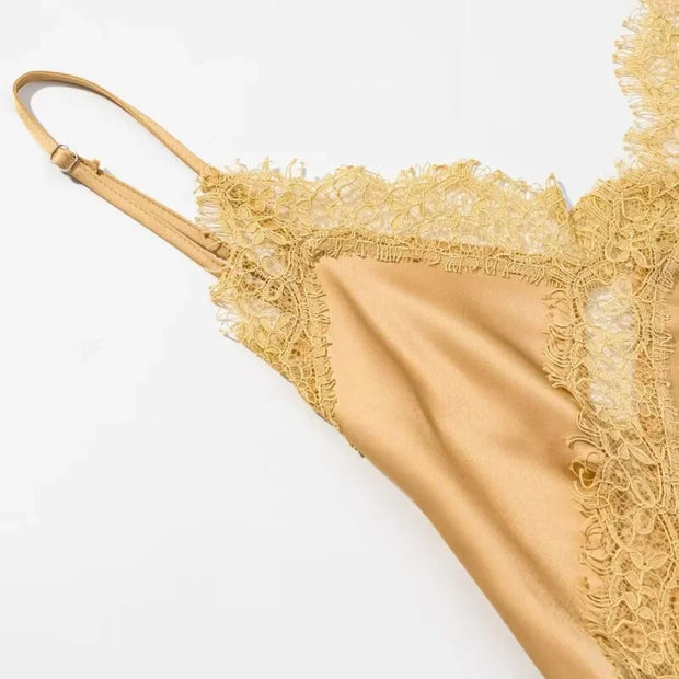 Silk Satin Texture Sexy Dress Women