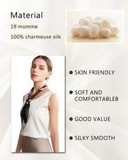 100% pure nature silk women tank tops basic tops real