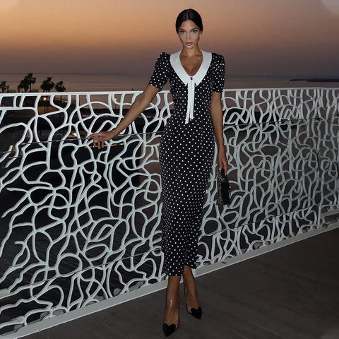 Dot Printed Dresses For Women Fashion Sexy Streetwear