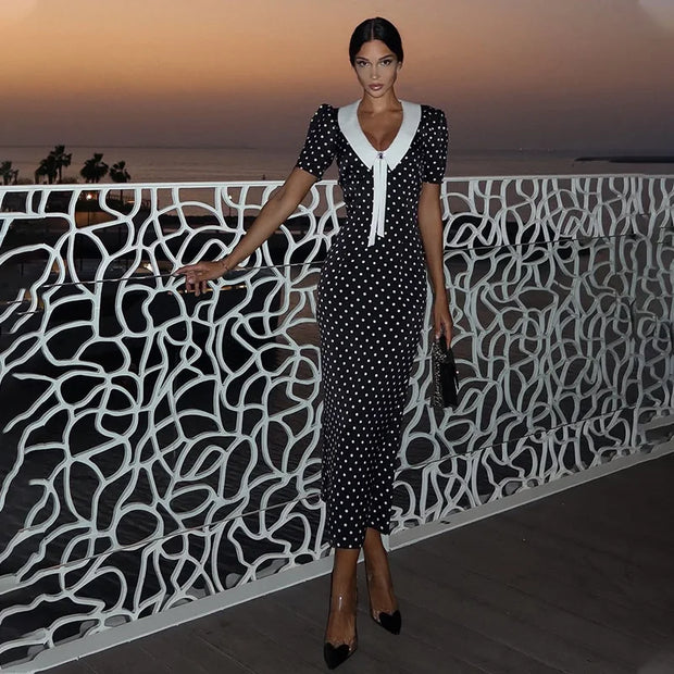 Dot Printed Dresses For Women Fashion Sexy Streetwear