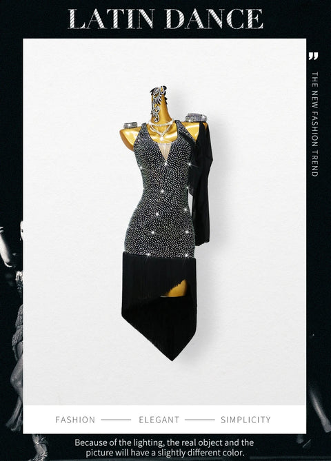 Latin Dress Woman Girls Dance Skirt Sexy Suit