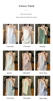 Sexy Comfortable Silk Slip One-Piece Dress RW-D13