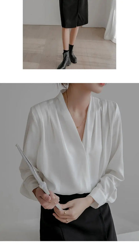 Silk Women's Shirt Long Sleeve Fashion