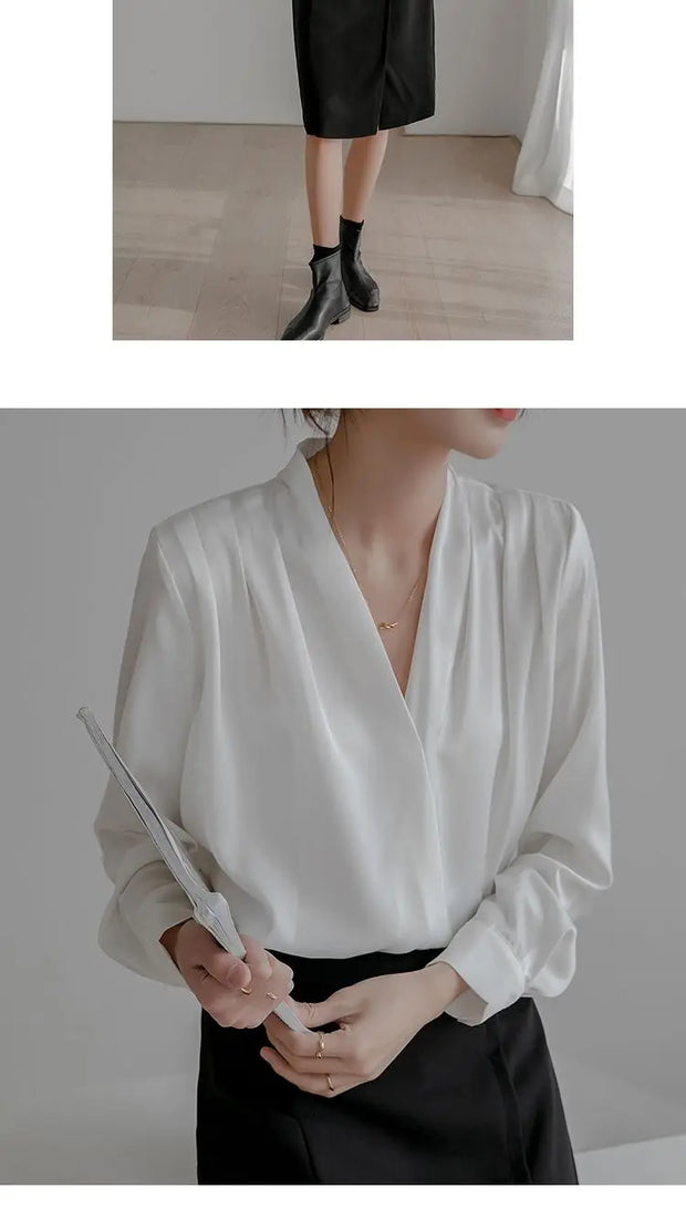 Silk Women's Shirt Long Sleeve Fashion