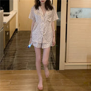 Women's Sleepwear Loungewear Set Short-Sleeved Shorts
