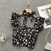 Crop Tops Camis Women Ruffles Sexy