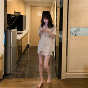 Women's Sleepwear Loungewear Set Short-Sleeved Shorts