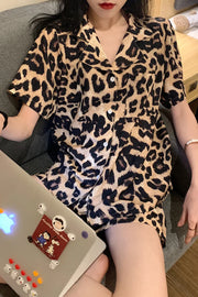 Women's Sleepwear Loungewear Set Short-Sleeved Shorts