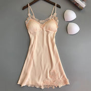 Sexy Pajamas Women's Silk Suspender Nightdress Ladies
