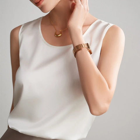100% pure nature silk women tank tops basic tops real
