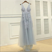 Elegant Evening Dresses فساتين سهرة Bride Banquet Floor-length Robe De Soiree Sexy Backless Long Lace Beading Party Prom Dress