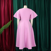 Elegant Party Dresses for Women V Neck Ruffles