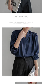 Silk Women's Shirt Long Sleeve Fashion