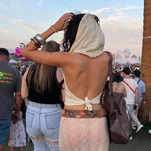 Hooded Crop Top Women Edgy Clothes Y2k