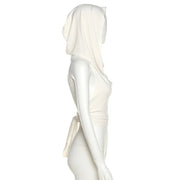 Hooded Crop Top Women Edgy Clothes Y2k