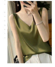 Silk Satin Women Double Shoulder Camisole Tank