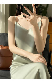 Sexy Comfortable Silk Slip One-Piece Dress RW-D13