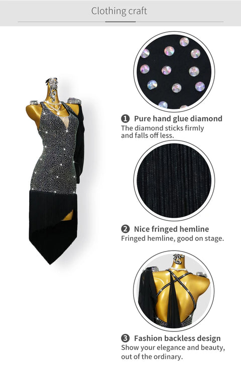 Latin Dress Woman Girls Dance Skirt Sexy Suit