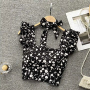 Crop Tops Camis Women Ruffles Sexy