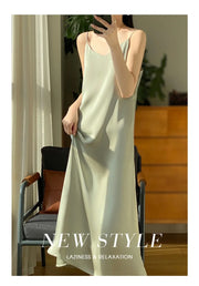 Sexy Comfortable Silk Slip One-Piece Dress RW-D13