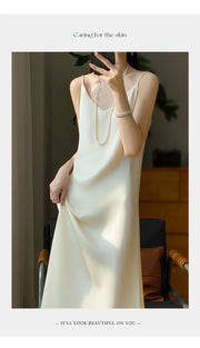 Sexy Comfortable Silk Slip One-Piece Dress RW-D13
