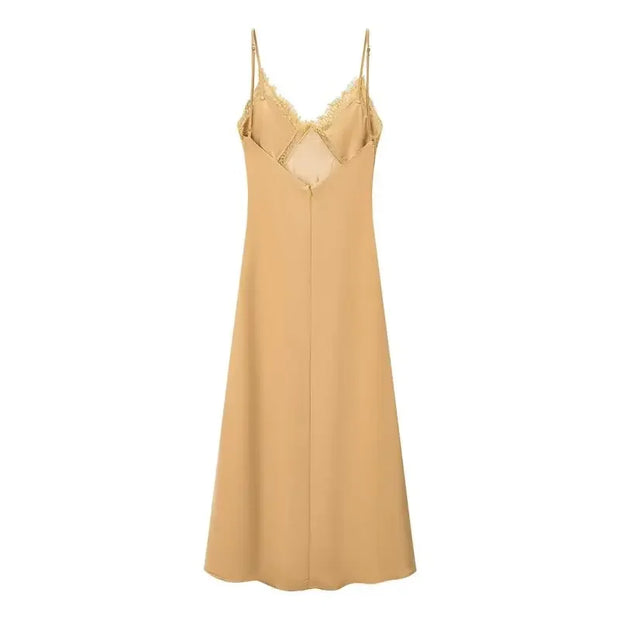 Silk Satin Texture Sexy Dress Women